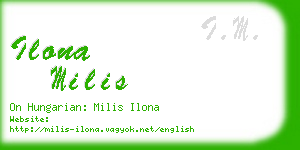 ilona milis business card